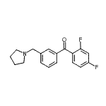 CAS 登录号：898770-86-0， (2,4-二氟苯基)[3-(1-吡咯烷基甲基)苯基]甲酮