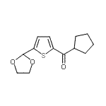 CAS 登录号：898772-54-8， 环戊基[5-(1,3-二氧戊环-2-基)-2-噻吩基]甲酮