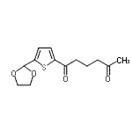 CAS 登录号：898772-66-2， 1-[5-(1,3-二氧戊环-2-基)-2-噻吩基]-1,5-己烷二酮