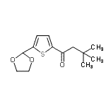 CAS 登录号：898772-86-6， 1-[5-(1,3-二氧戊环-2-基)-2-噻吩基]-3,3-二甲基-1-丁酮