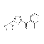 CAS 登录号：898773-35-8， [5-(1,3-二氧戊环-2-基)-2-噻吩基](2-氟苯基)甲酮