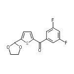 CAS 登录号：898778-84-2， (3,5-二氟苯基)[5-(1,3-二氧戊环-2-基)-2-噻吩基]甲酮