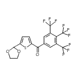 CAS 登录号：898779-34-5， [5-(1,3-二氧戊环-2-基)-2-噻吩基][3,4,5-三(三氟甲基)苯基]甲酮