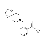 CAS 登录号：898781-11-8， 环丙基[2-(1,4-二氧杂-8-氮杂螺[4.5]癸-8-基甲基)苯基]甲酮