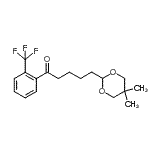 CAS 登录号：898786-67-9， 5-(5,5-二甲基-1,3-二恶烷-2-基)-1-[2-(三氟甲基)苯基]-1-戊酮