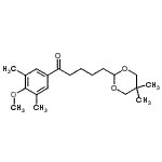 CAS 登录号：898786-77-1， 5-(5,5-二甲基-1,3-二恶烷-2-基)-1-(4-甲氧基-3,5-二甲基苯基)-1-戊酮
