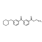 CAS 登录号：898792-78-4， 乙基3-[3-(1-哌啶基甲基)苯甲酰基]苯甲酸酯