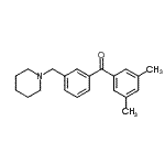 CAS 登录号：898793-22-1， (3,5-二甲基苯基)[3-(1-哌啶基甲基)苯基]甲酮