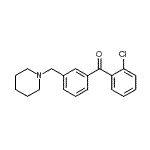 CAS 登录号：898793-30-1， (2-氯苯基)[3-(1-哌啶基甲基)苯基]甲酮