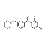 CAS 登录号：898793-40-3， (4-溴-2-氟苯基)[3-(1-哌啶基甲基)苯基]甲酮