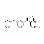CAS 登录号：898793-42-5， (2-氯-4-氟苯基)[3-(1-哌啶基甲基)苯基]甲酮