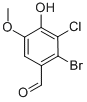 CAS#: 90004-83-4, 2-Bromo-3-chloro-4-hydroxy-5-methoxybenzaldehyde