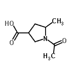 CAS 登录号：90088-24-7， 1-乙酰基-5-甲基-3-吡咯烷羧酸