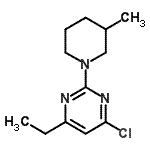 CAS 登录号：901586-66-1， 4-氯-6-乙基-2-(3-甲基-1-哌啶基)嘧啶