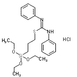 CAS 登录号:90210-35-8, 3-(三乙氧基硅烷基)丙基N,N'-二苯基氨基硫代甲亚氨酸酯盐酸盐(1:1)
