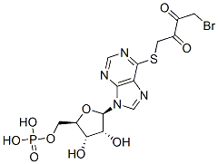 CAS 登录号:90269-31-1, 1-溴-4-((9-(5-O-磷酰-beta-D-呋喃核糖基)-9H-嘌呤-6-基)硫代)-2,3-丁烷二酮