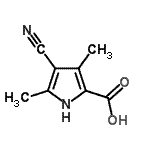 CAS 登录号：90345-47-4， 4-氰基-3,5-二甲基-1H-吡咯-2-羧酸