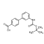 CAS#: 904086-02-8, 3'-({[(2-Methyl-2-propanyl)oxy]carbonyl}amino)-4-biphenylcarboxylic acid