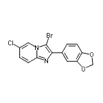 CAS 登录号：904813-96-3， 2-(1,3-苯并二氧戊环-5-基)-3-溴-6-氯咪唑并[1,2-a]吡啶
