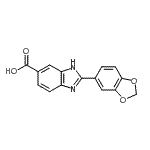 CAS 登录号:904818-18-4, 2-(1,3-苯并二氧戊环-5-基)-1H-苯并咪唑-6-羧酸