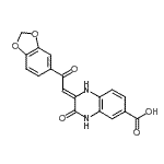 CAS 登录号：904818-57-1， (2Z)-2-[2-(1,3-苯并二氧戊环-5-基)-2-氧代乙亚基]-3-氧代-1,2,3,4-四氢-6-喹喔啉羧酸