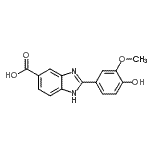 CAS 登录号:904818-64-0, 2-(4-羟基-3-甲氧基苯基)-1H-苯并咪唑-5-羧酸