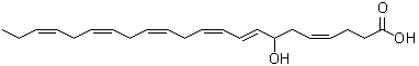 CAS 登录号:90780-55-5, (4Z,8E,10Z,13Z,16Z,19Z)-7-羟基-4,8,10,13,16,19-二十二碳六烯酸