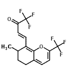 CAS 登录号：908338-79-4， (3E)-1,1,1-三氟-4-[7-甲基-2-(三氟甲基)-6,7-二氢-5H-苯并吡喃-8-基]-3-丁烯-2-酮