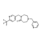 CAS 登录号：909658-79-3， 1-(3-吡啶基甲基)-4-{[6-(三氟甲基)-3-吡啶基]甲基}-1,4-二氮杂环庚-5-酮