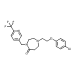 CAS 登录号：909659-29-6， 1-[2-(4-氯苯氧基)乙基]-4-{[6-(三氟甲基)-3-吡啶基]甲基}-1,4-二氮杂环庚-5-酮