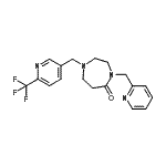 CAS 登录号：909659-43-4， 4-(2-吡啶基甲基)-1-{[6-(三氟甲基)-3-吡啶基]甲基}-1,4-二氮杂环庚-5-酮