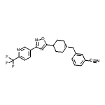 CAS 登录号：909662-41-5， 3-[(4-{3-[6-(三氟甲基)-3-吡啶基]-1,2,4-恶二唑-5-基}-1-哌啶基)甲基]苯甲腈