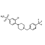 CAS 登录号：909666-46-2， 1-[2-氯-4-(甲基磺酰基)苯基]-4-{[6-(三氟甲基)-3-吡啶基]甲基}哌嗪