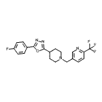CAS 登录号：909666-64-4， 5-({4-[5-(4-氟苯基)-1,3,4-恶二唑-2-基]-1-哌啶基}甲基)-2-(三氟甲基)吡啶
