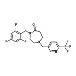 CAS 登录号：909668-89-9， 4-(2,4,6-三氟苄基)-1-{[6-(三氟甲基)-3-吡啶基]甲基}-1,4-二氮杂环庚-5-酮