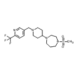 CAS#: 909670-87-7, 1-(Methylsulfonyl)-4-(1-{[6-(trifluoromethyl)-3-pyridinyl]methyl}-4-piperidinyl)-1,4-diazepane