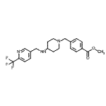CAS 登录号：909674-82-4， 甲基4-{[4-({[6-(三氟甲基)-3-吡啶基]甲基}氨基)-1-哌啶基]甲基}苯甲酸酯