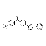CAS 登录号：909675-70-3， {4-[3-(4-哒嗪基)-1,2,4-恶二唑-5-基]-1-哌啶基}[6-(三氟甲基)-3-吡啶基]甲酮
