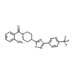 CAS 登录号：909675-91-8， (2-甲基苯基)(4-{3-[6-(三氟甲基)-3-吡啶基]-1,2,4-恶二唑-5-基}-1-哌啶基)甲酮