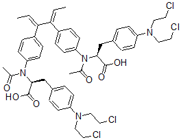 CAS 登录号:91147-86-3, 4,4-双(乙酰基肌氨酰基)人造雌酚