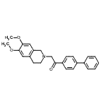 CAS#: 912350-27-7, 2-(6,7-dimethoxy-3,4-dihydro-1H-isoquinolin-2-yl)-1-(4-phenylphenyl)ethanone