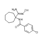 CAS 登录号：912763-54-3， 4-氯-N-[1-(N'-羟基甲脒基)环庚基]苯甲酰胺