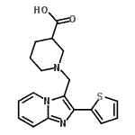 CAS 登录号：912770-75-3， 1-{[2-(2-噻吩基)咪唑并[1,2-a]吡啶-3-基]甲基}-3-哌啶羧酸