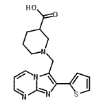 CAS 登录号：912770-78-6， 1-{[2-(2-噻吩基)咪唑并[1,2-a]嘧啶-3-基]甲基}-3-哌啶羧酸