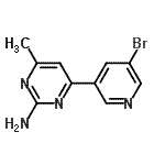 CAS 登录号：913322-65-3， 4-(5-溴-3-吡啶基)-6-甲基-2-嘧啶胺