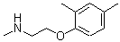 CAS 登录号：91339-51-4， 2-(2,4-二甲基苯氧基)-N-甲基乙胺