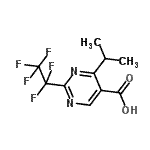 CAS 登录号：914201-16-4， 4-异丙基-2-(五氟乙基)-5-嘧啶羧酸