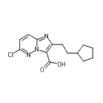 CAS 登录号：914220-05-6， 6-氯-2-(2-环戊基乙基)咪唑并[1,2-b]哒嗪-3-羧酸