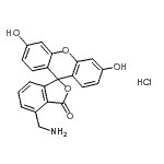 CAS 登录号：91539-64-9， 4-(氨基甲基)-3',6'-二羟基-3H-螺[2-苯并呋喃-1,9'-氧杂蒽]-3-酮盐酸盐(1:1)