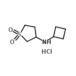 CAS 登录号：915402-20-9， N-环丁基四氢-3-噻吩胺1,1-二氧化物盐酸盐(1:1)